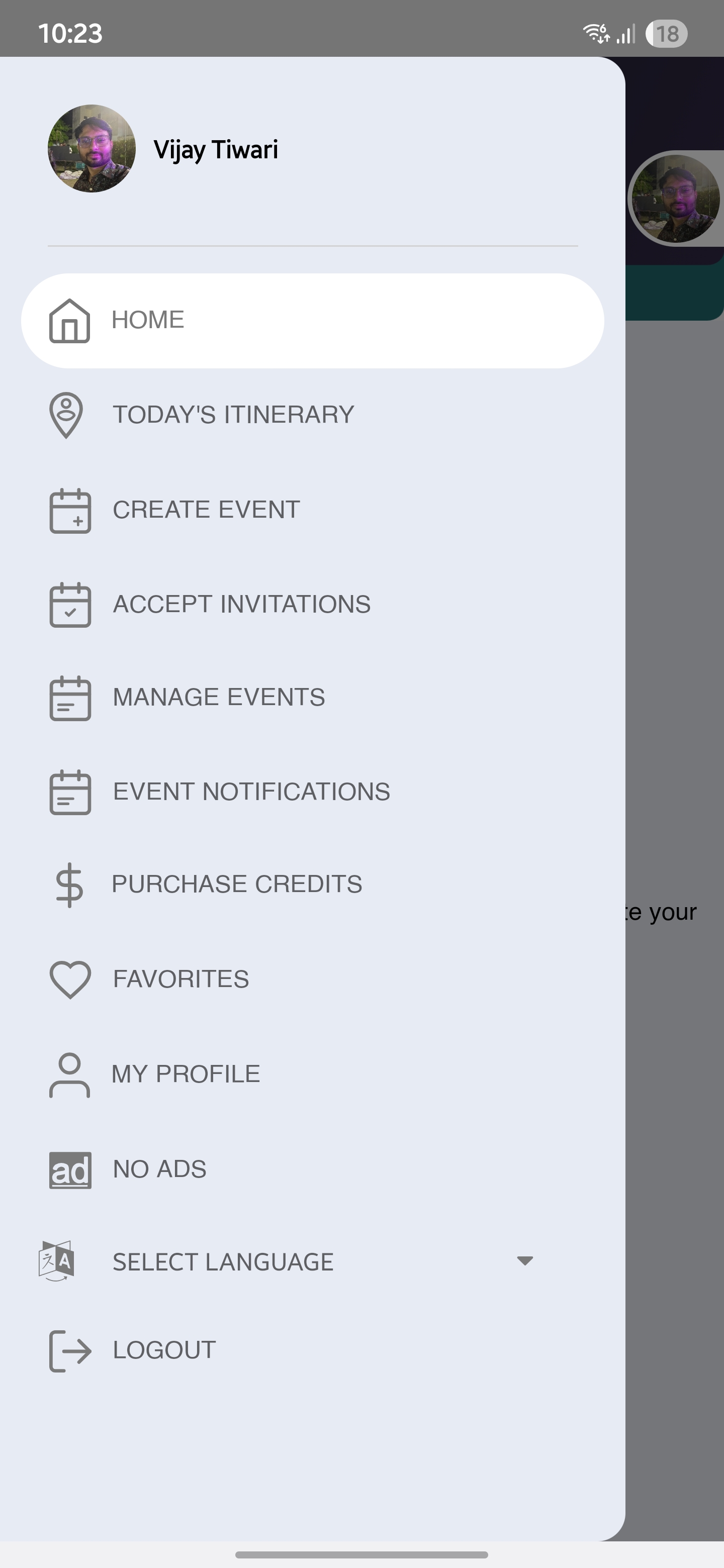 Event PlayBook Screenshot 1
