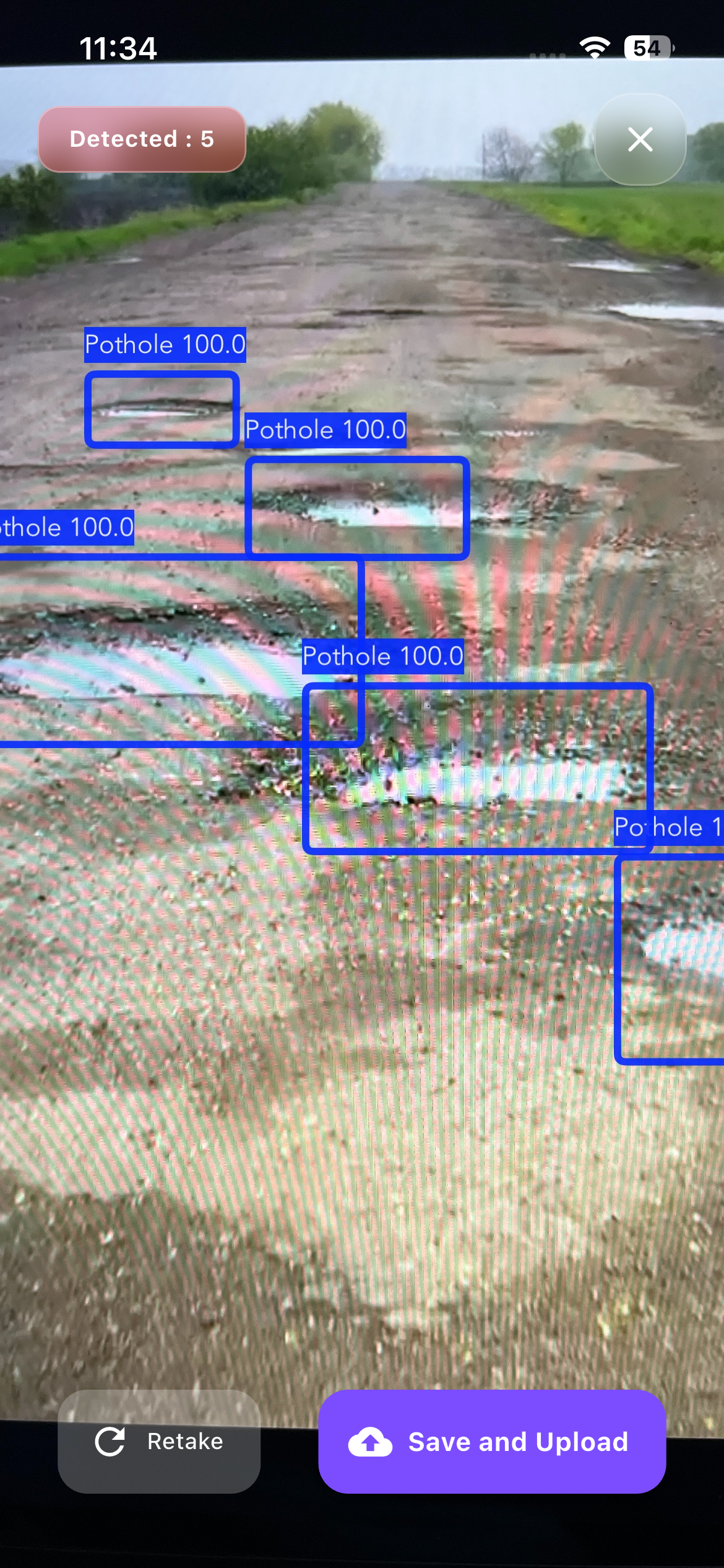 PotholeDetector Mobile App